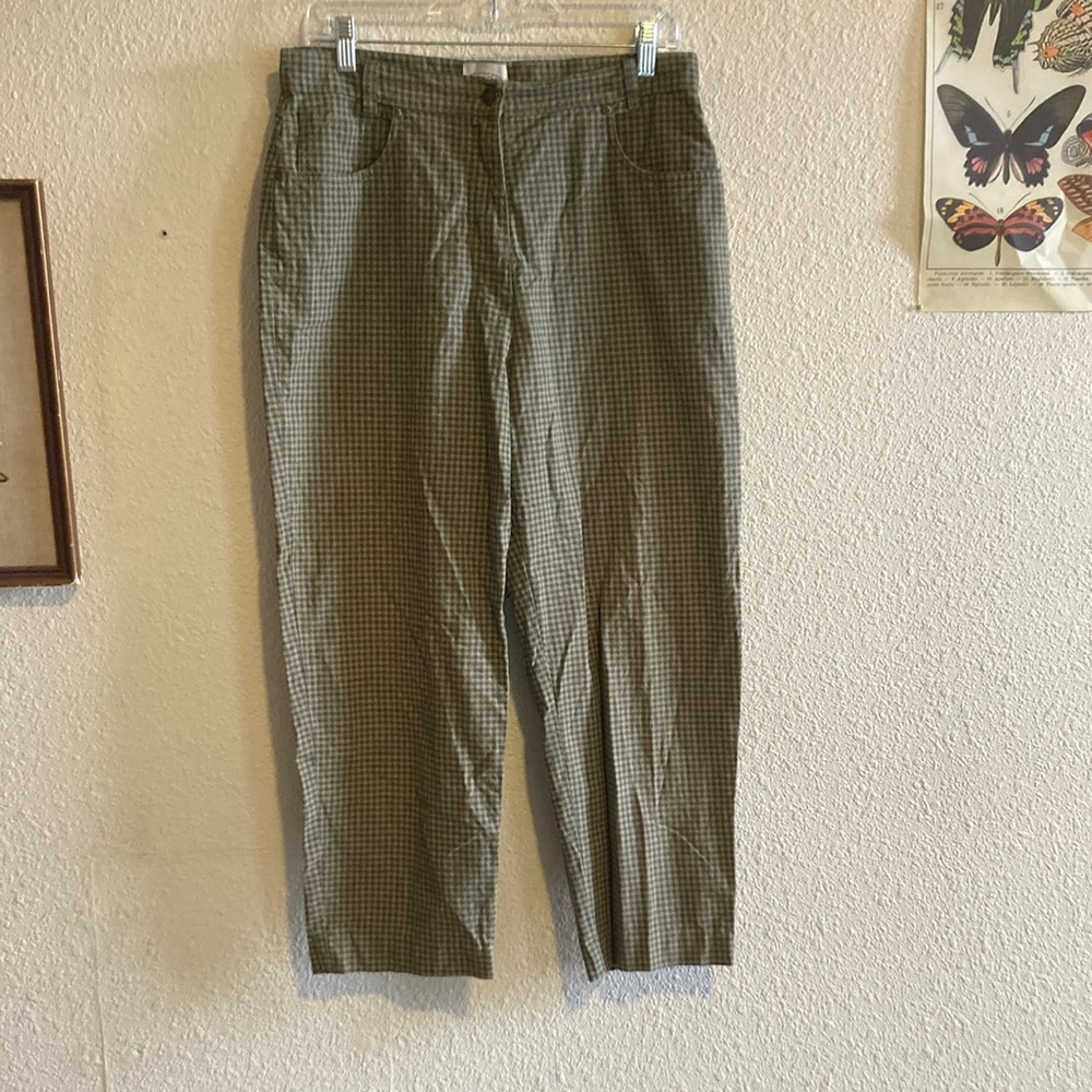 G.H. Bass & Co. Vintage Green and White Casual Pants